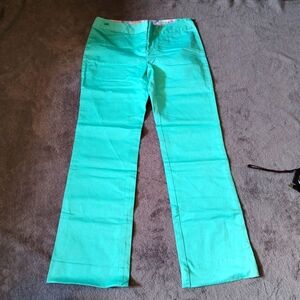 Lilly Pulitzer Green Flare Wide Leg Jeans